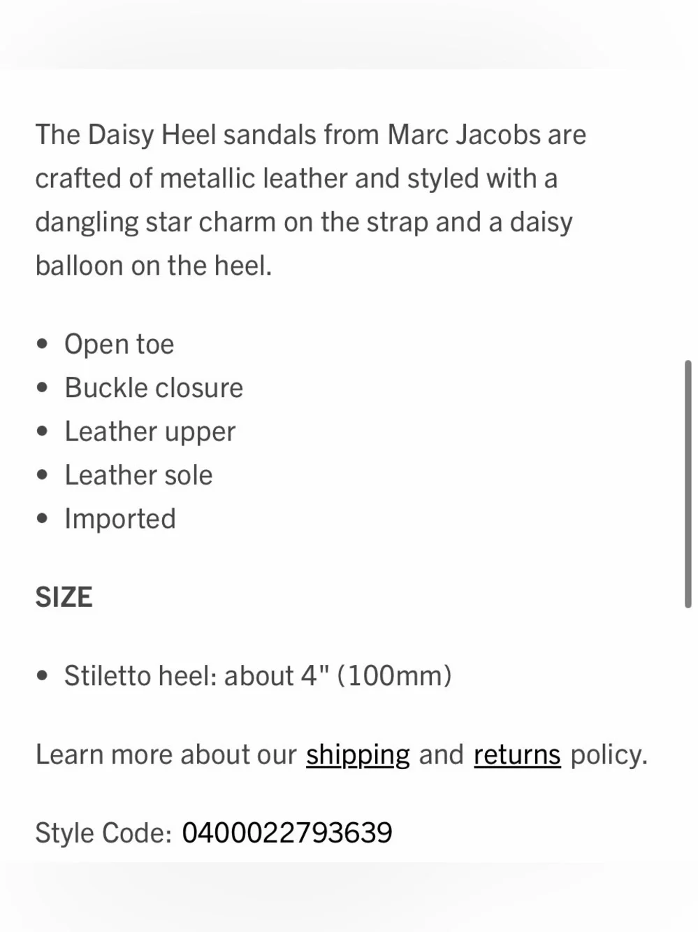 Marc Jacobs Daisy Heel Strappy Sandals Size EU 37 | US 7 | NIB - Picture 2 of 6